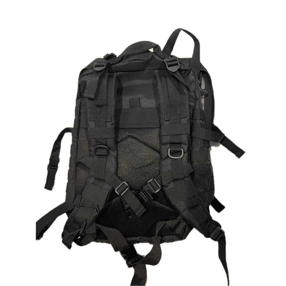 No Label Tactical Black Backpack Medium 26L